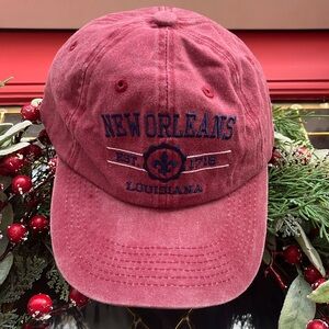 Comfort Colors Red New Orleans, Louisiana Vintage Baseball Hat